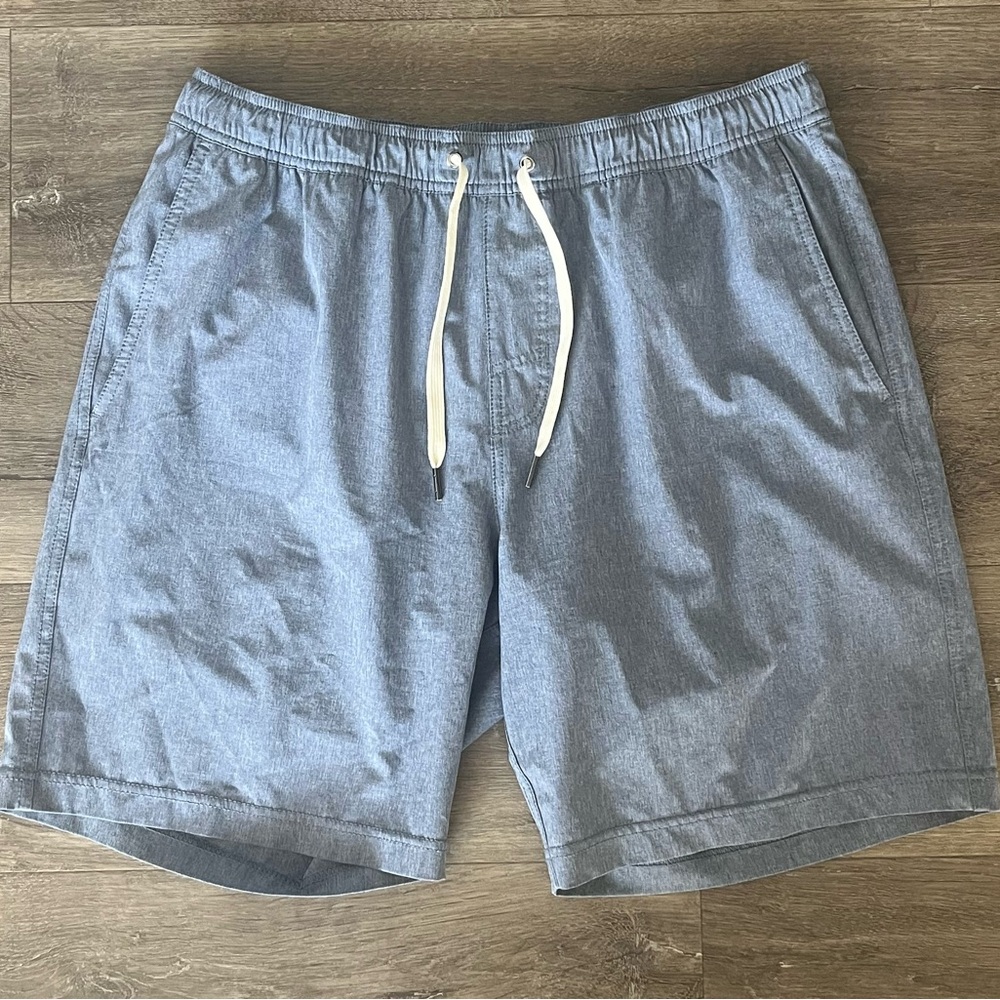 Fair Harbor Blue Athletic Swim Shorts with Elastic Waistband